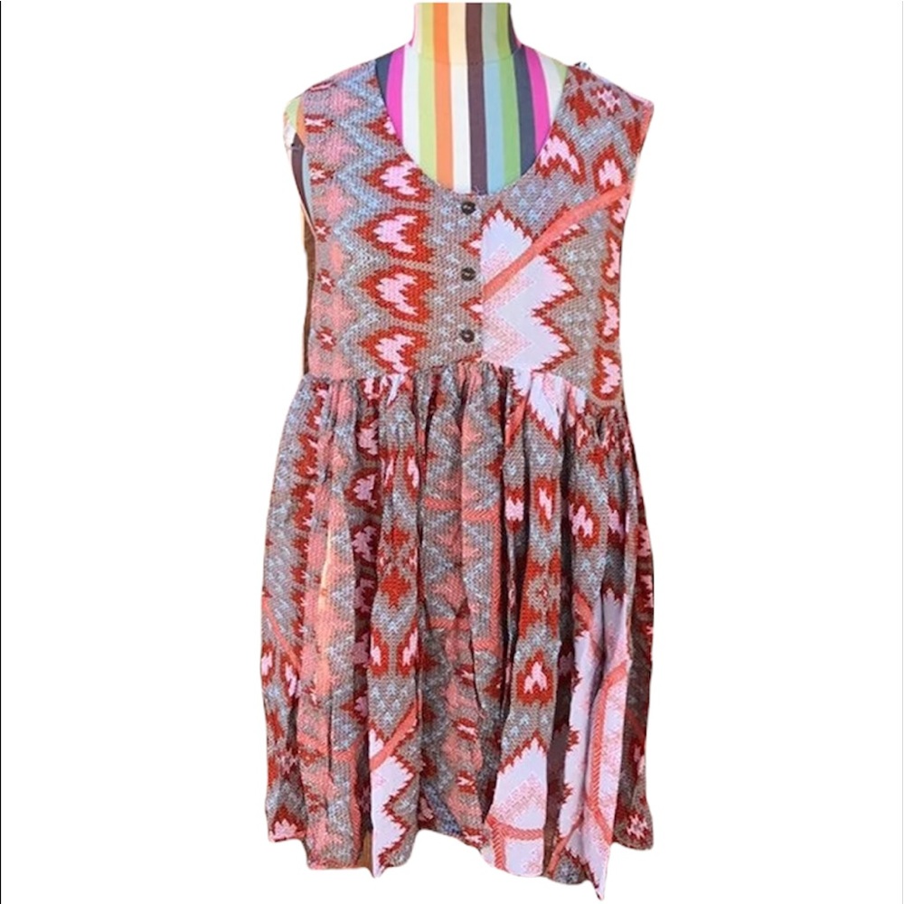 Free People Sleeveless Geometric Print Tunic 0393